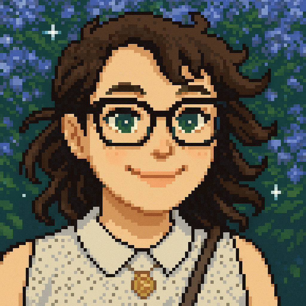 A pixel portrait of Natalie LaPointe